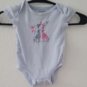 Blue and Pink Giraffe Print Kids One Piece